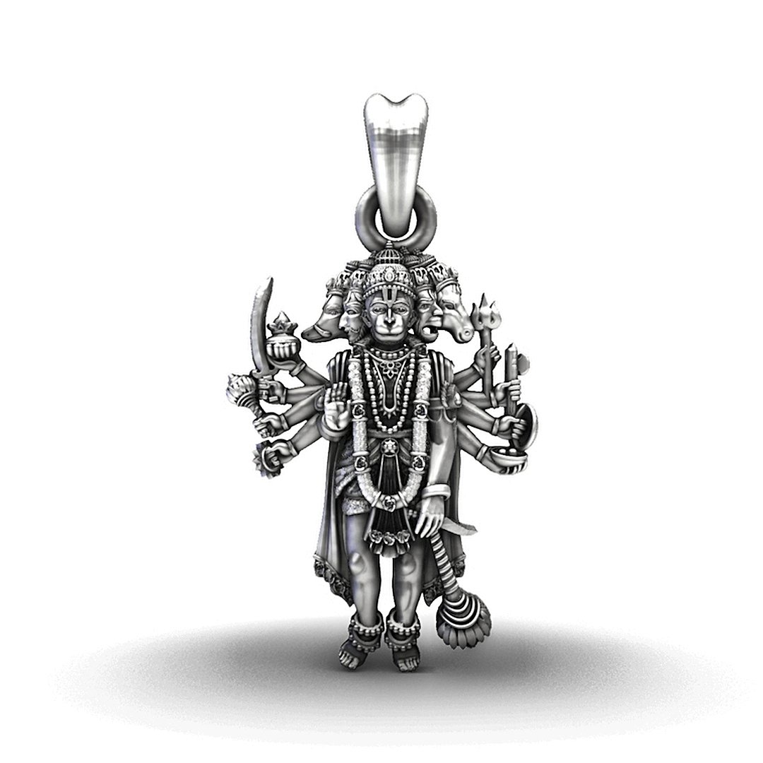 Panchmukhi Hanuman 925 Silver Pendant