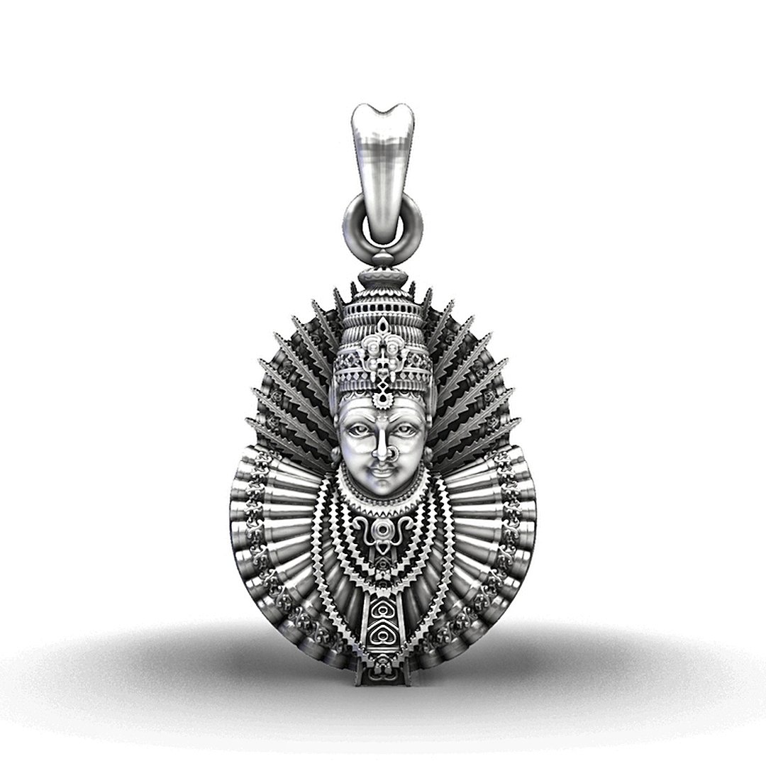 Royal Radiance 925 Silver Meenakshi Devi Ornate Pendant