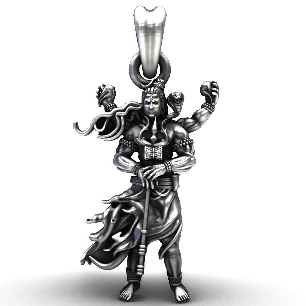 Cosmic Protector Handcrafted Silver Mahadev Statement Piece