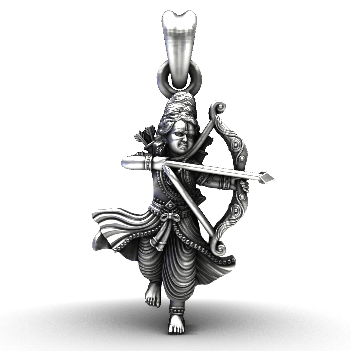 Victorious Maryada Sterling Silver Lord Rama Statement Piece