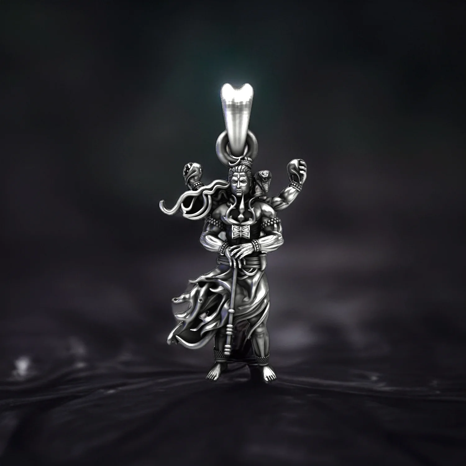 Cosmic Protector 925 Silver Mahadev Statement Piece