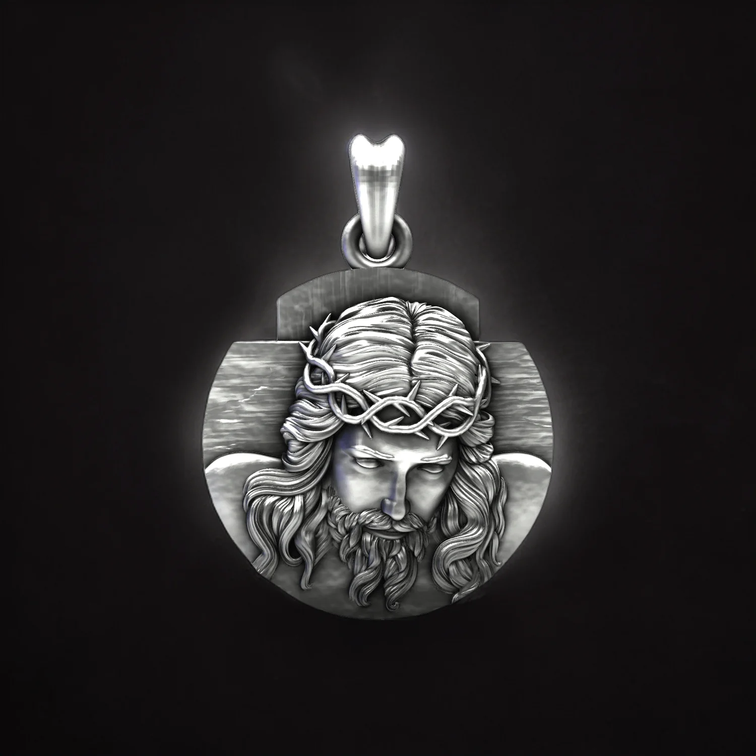 Jesus Christ 925 Pure Silver Faith Pendant